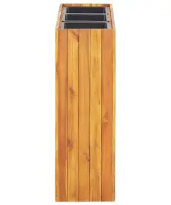 vidaXL Garden Planter with 3 Pots Solid Acacia Wood