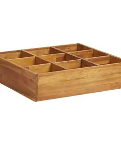 vidaXL Herb Garden Planter Solid Acacia Wood 60x60x15 cm