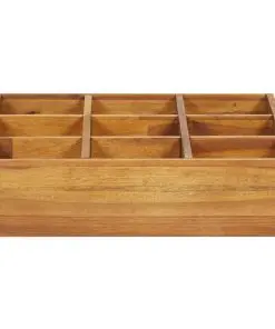 vidaXL Herb Garden Planter Solid Acacia Wood 60x60x15 cm