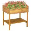 vidaXL Raised Garden Planter 78.5×58.5×78.5 cm Solid Acacia Wood vidaXL Raised Garden Planter 78.5×58.5×78.5 cm Solid Acacia Wood