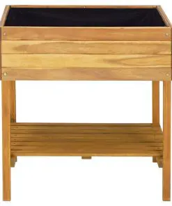 vidaXL Raised Garden Planter 78.5×58.5×78.5 cm Solid Acacia Wood