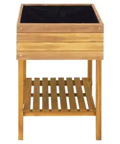 vidaXL Raised Garden Planter 78.5×58.5×78.5 cm Solid Acacia Wood