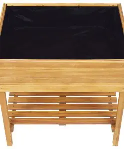 vidaXL Raised Garden Planter 78.5×58.5×78.5 cm Solid Acacia Wood