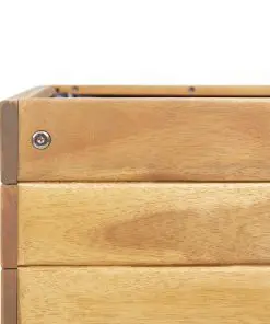 vidaXL Raised Garden Planter 78.5×58.5×78.5 cm Solid Acacia Wood