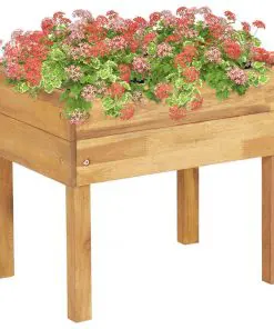 vidaXL Raised Garden Planter 50x40x45 cm Solid Acacia Wood