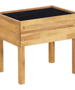 vidaXL Raised Garden Planter 50x40x45 cm Solid Acacia Wood