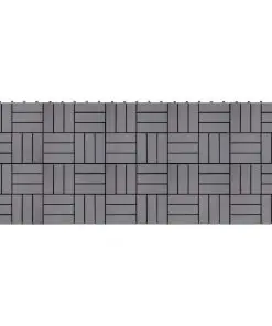 vidaXL Decking Tiles 10 pcs Grey Wash 30×30 cm Solid Acacia Wood