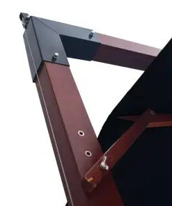 vidaXL Hanging Parasol with Wooden Pole 400×300 cm Black