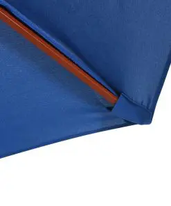 vidaXL Parasol with Wooden Pole 300×258 cm Blue