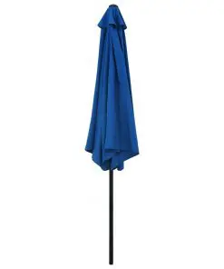 vidaXL Outdoor Parasol with Metal Pole 300 cm Azure