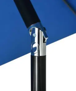 vidaXL Outdoor Parasol with Metal Pole 300 cm Azure