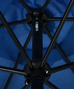vidaXL Outdoor Parasol with Metal Pole 300 cm Azure