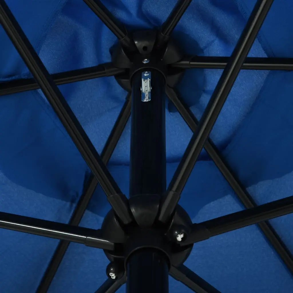 vidaXL Outdoor Parasol with Metal Pole 300 cm Azure