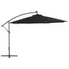 vidaXL Cantilever Umbrella with Aluminium Pole 350 cm Black