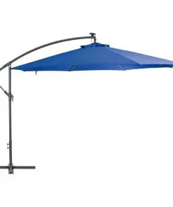 vidaXL Cantilever Umbrella with Aluminium Pole 350 cm Blue