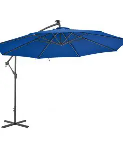 vidaXL Cantilever Umbrella with Aluminium Pole 350 cm Blue