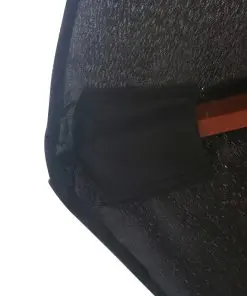 vidaXL Outdoor Parasol with Wooden Pole 350 cm Black