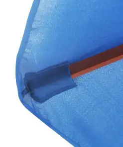 vidaXL Outdoor Parasol with Wooden Pole 350 cm Blue