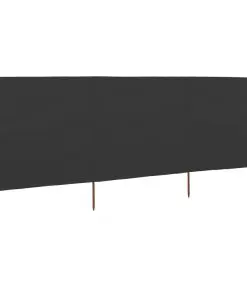 vidaXL 3-panel Wind Screen Fabric 400×80 cm Anthracite
