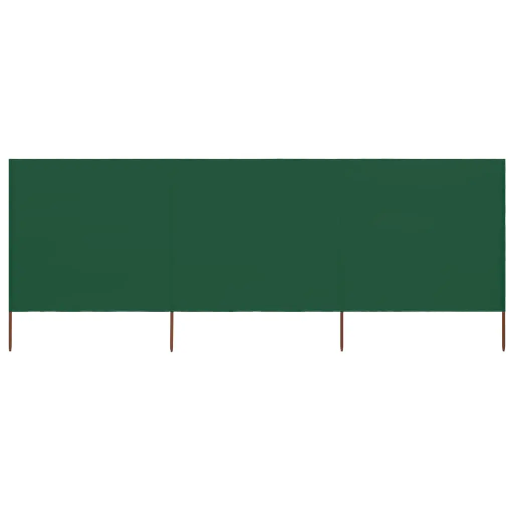 vidaXL 3-panel Wind Screen Fabric 400×160 cm Green