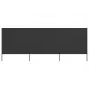 vidaXL 3-panel Wind Screen Fabric 400×160 cm Anthracite vidaXL 3-panel Wind Screen Fabric 400×160 cm Anthracite