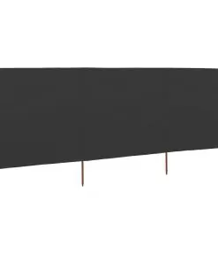 vidaXL 3-panel Wind Screen Fabric 400×160 cm Anthracite
