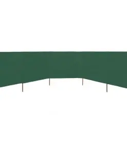 vidaXL 5-panel Wind Screen Fabric 600×80 cm Green