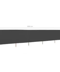 vidaXL 5-panel Wind Screen Fabric 600×80 cm Anthracite