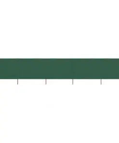 vidaXL 5-panel Wind Screen Fabric 600×120 cm Green