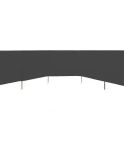 vidaXL 5-panel Wind Screen Fabric 600×120 cm Anthracite