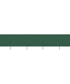 vidaXL 5-panel Wind Screen Fabric 600×160 cm Green