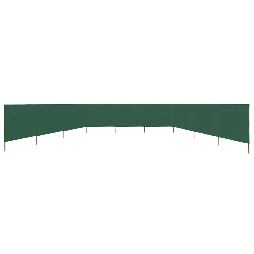 vidaXL 9-panel Wind Screen Fabric 1200×160 cm Green