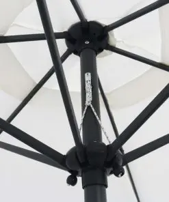 vidaXL Parasol Sand White 200×211 cm Aluminium