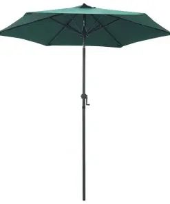 vidaXL Parasol Green 200×211 cm Aluminium