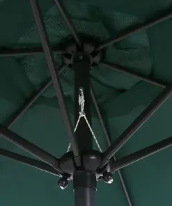 vidaXL Parasol Green 200×211 cm Aluminium