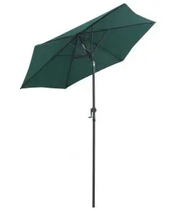 vidaXL Parasol Green 200×211 cm Aluminium