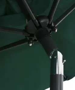 vidaXL Parasol Green 200×211 cm Aluminium