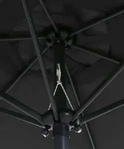 vidaXL Parasol Anthracite 200×211 cm Aluminium