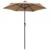 vidaXL Parasol Taupe 200×211 cm Aluminium