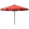 vidaXL Outdoor Parasol with Wooden Pole 330 cm Terracotta