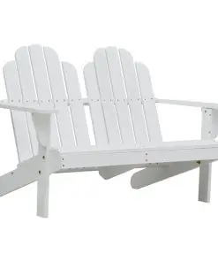 vidaXL Double Adirondack Chair Wood White