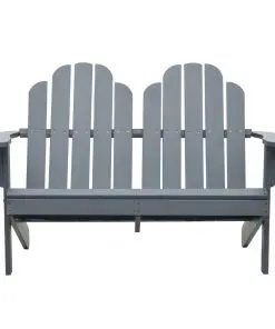 vidaXL Double Adirondack Chair Wood Grey