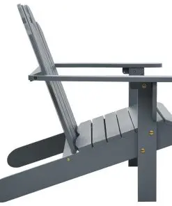 vidaXL Double Adirondack Chair Wood Grey