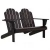 vidaXL Double Adirondack Chair Wood Brown vidaXL Double Adirondack Chair Wood Brown