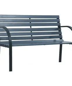 vidaXL Garden Bench 120 cm Grey Wood