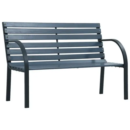 vidaXL Garden Bench 120 cm Grey Wood