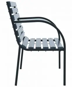 vidaXL Garden Bench 120 cm Grey Wood