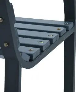 vidaXL Garden Bench 120 cm Grey Wood