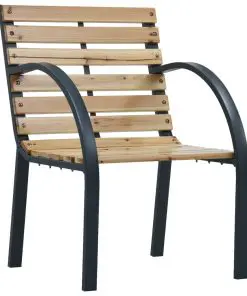 vidaXL Garden Chairs 2 pcs Wood