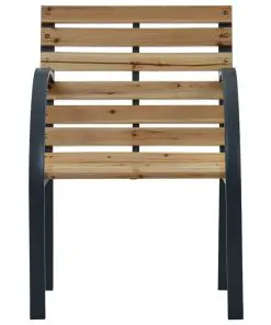 vidaXL Garden Chairs 2 pcs Wood